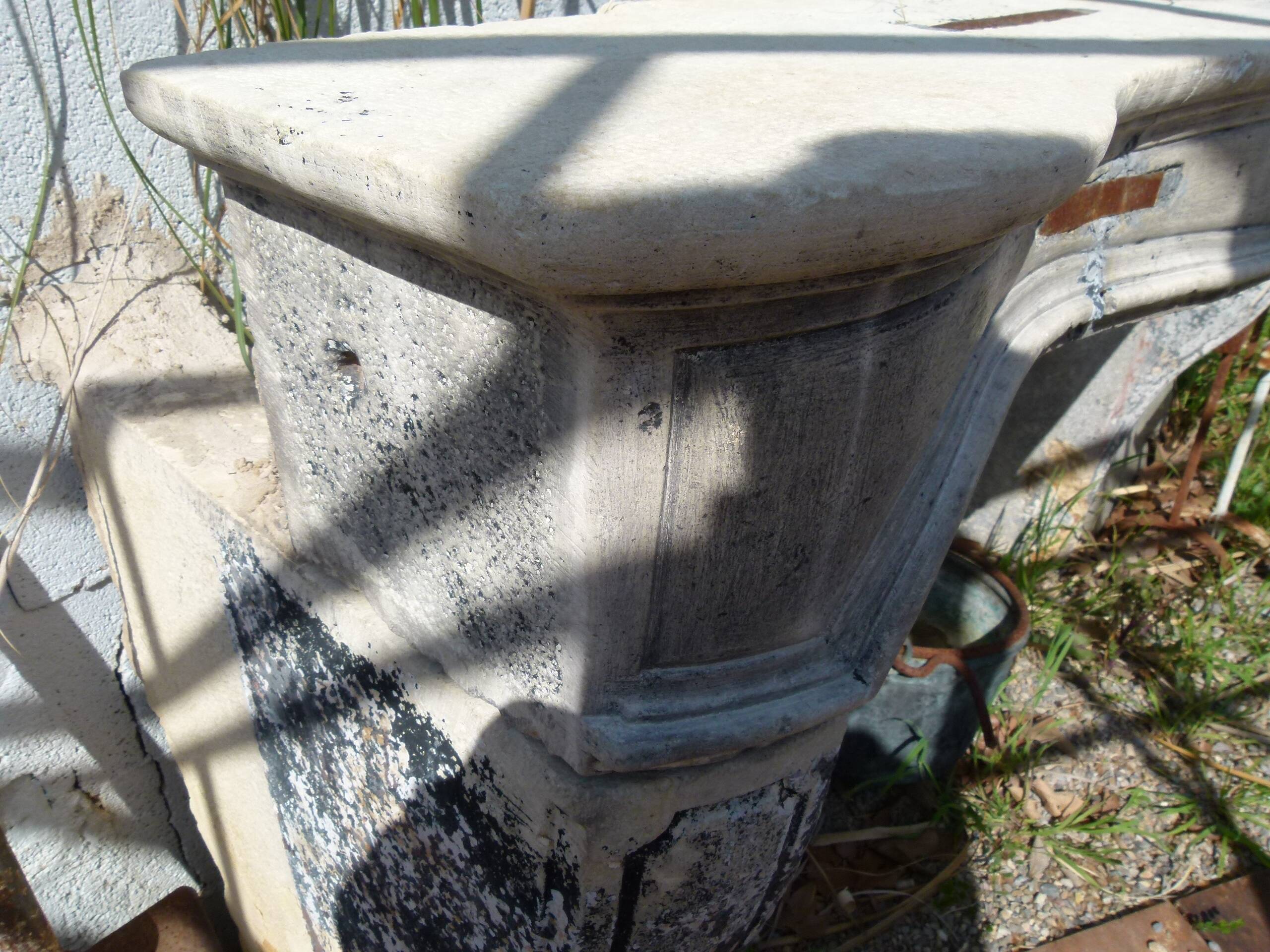 18th century stone fireplace