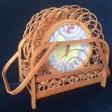 Sous-verres papillon en rotin et verre