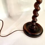 Wooden lamp base, 2-metre fabric cable.