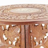 Table bois indienne sculptée