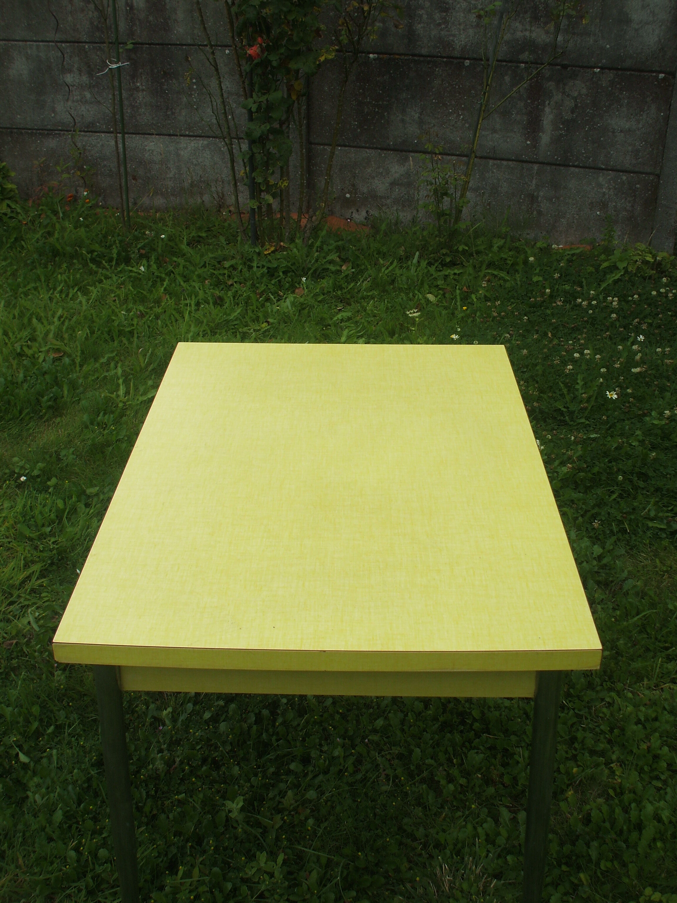 Yellow formica table