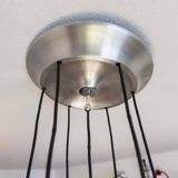 Aluminum waterfall ceiling light by Kaiser Idell / Leuchten, Germany, 1960s