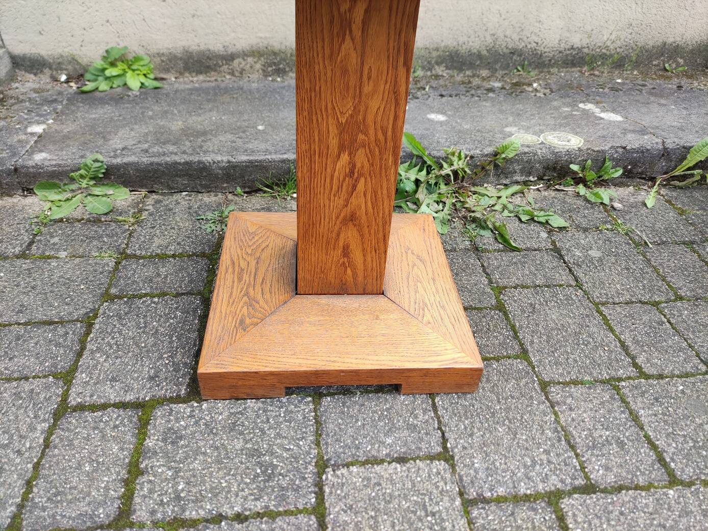 Round Chess Table - Wood - Earthenware - tiles