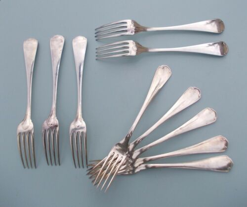 10 Christofle silver metal forks