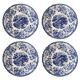Lot de 8 assiettes Ironstone Tableware CBM bleu & white 1987 décor cottage