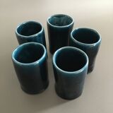 Lot of 5 midnight blue cups