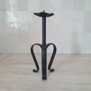 Large metal candlestick in Brutalist style