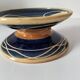 Pair of handcrafted bowls by Le Fer Rouge with blue and beige decor