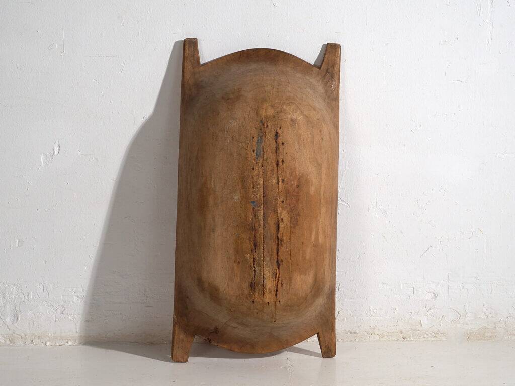 Antique solid wood wabi-sabi bowl (c.1900) #9