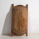 Antique solid wood wabi-sabi bowl (c.1900) #9