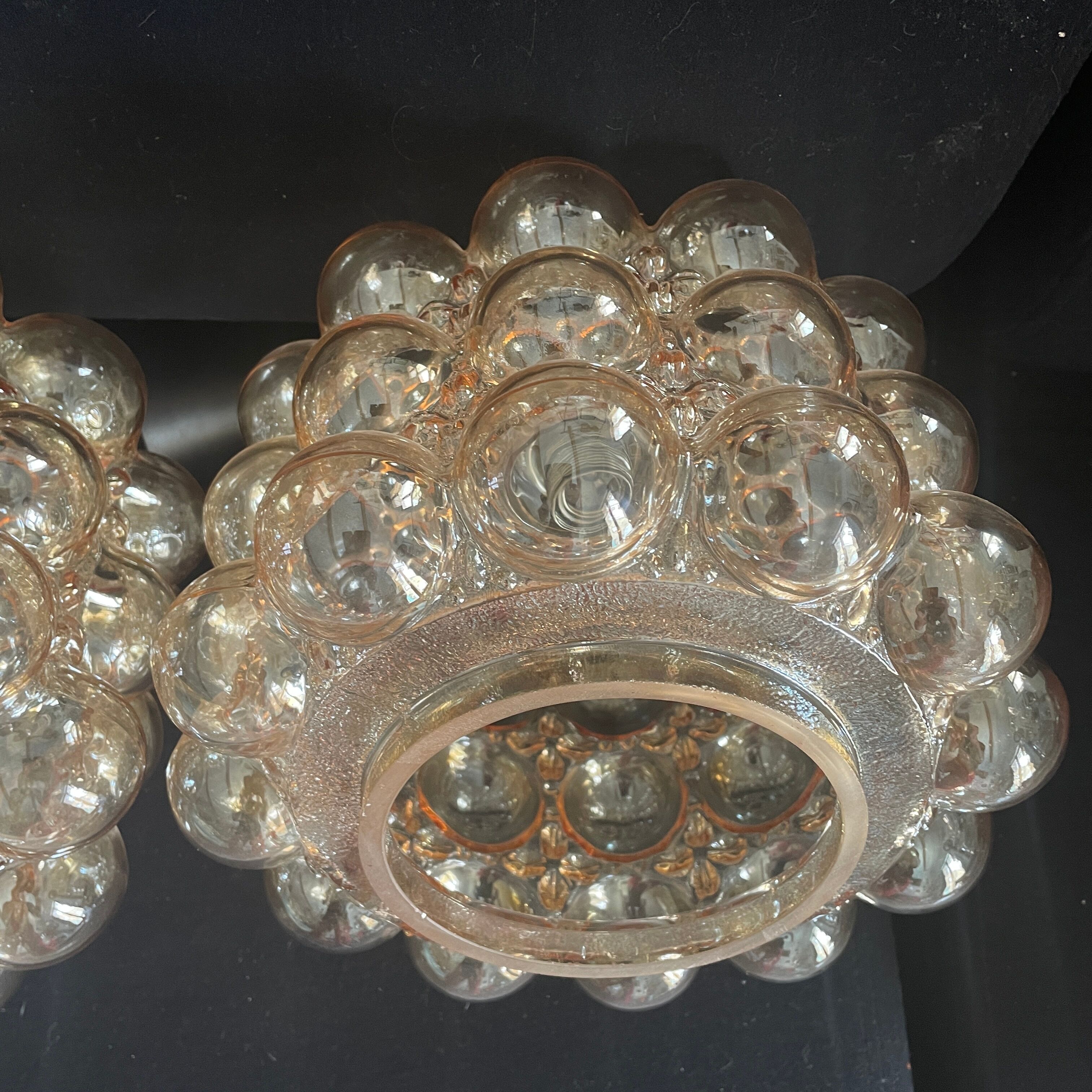 suspension bubble Helena Tynell Limburg glass lamp 1970 design