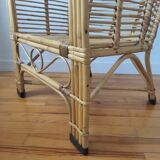 Pair of rattan armchairs