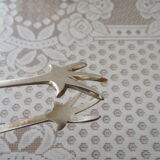 Silver-plated crow's feet claw