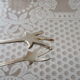 Silver-plated crow's feet claw