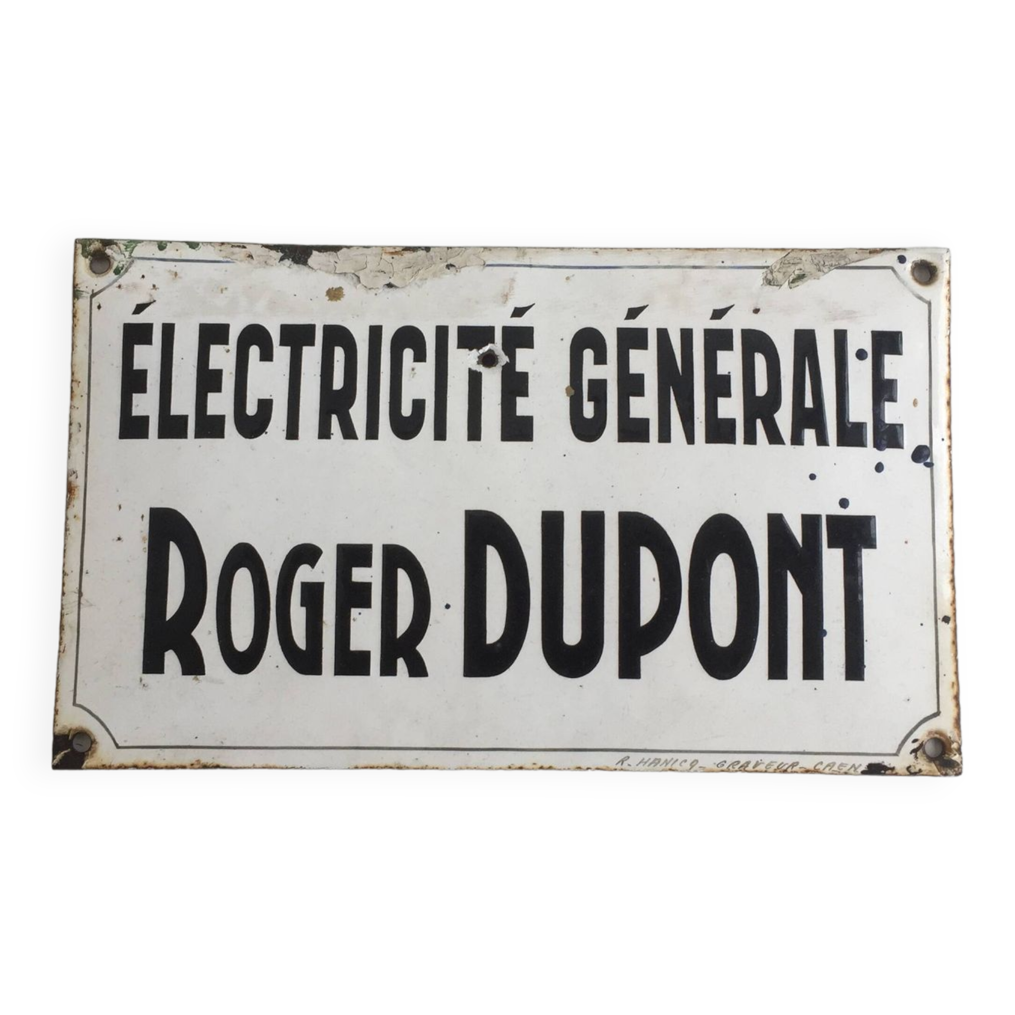 Enamelled plate general electricity