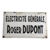Enamelled plate general electricity