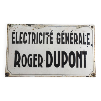 Enamelled plate general electricity