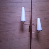 60's teak wall light from Maison Lunel