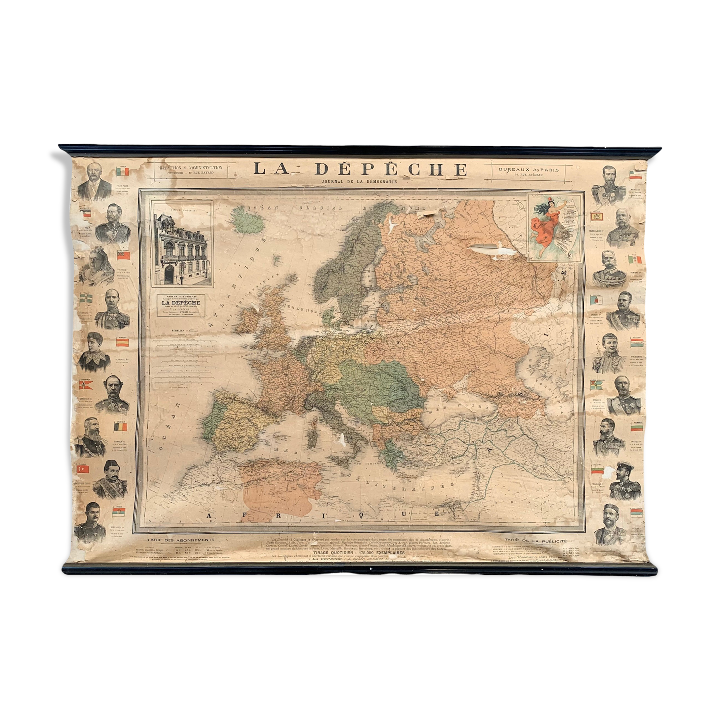 Map poster La Dépêche