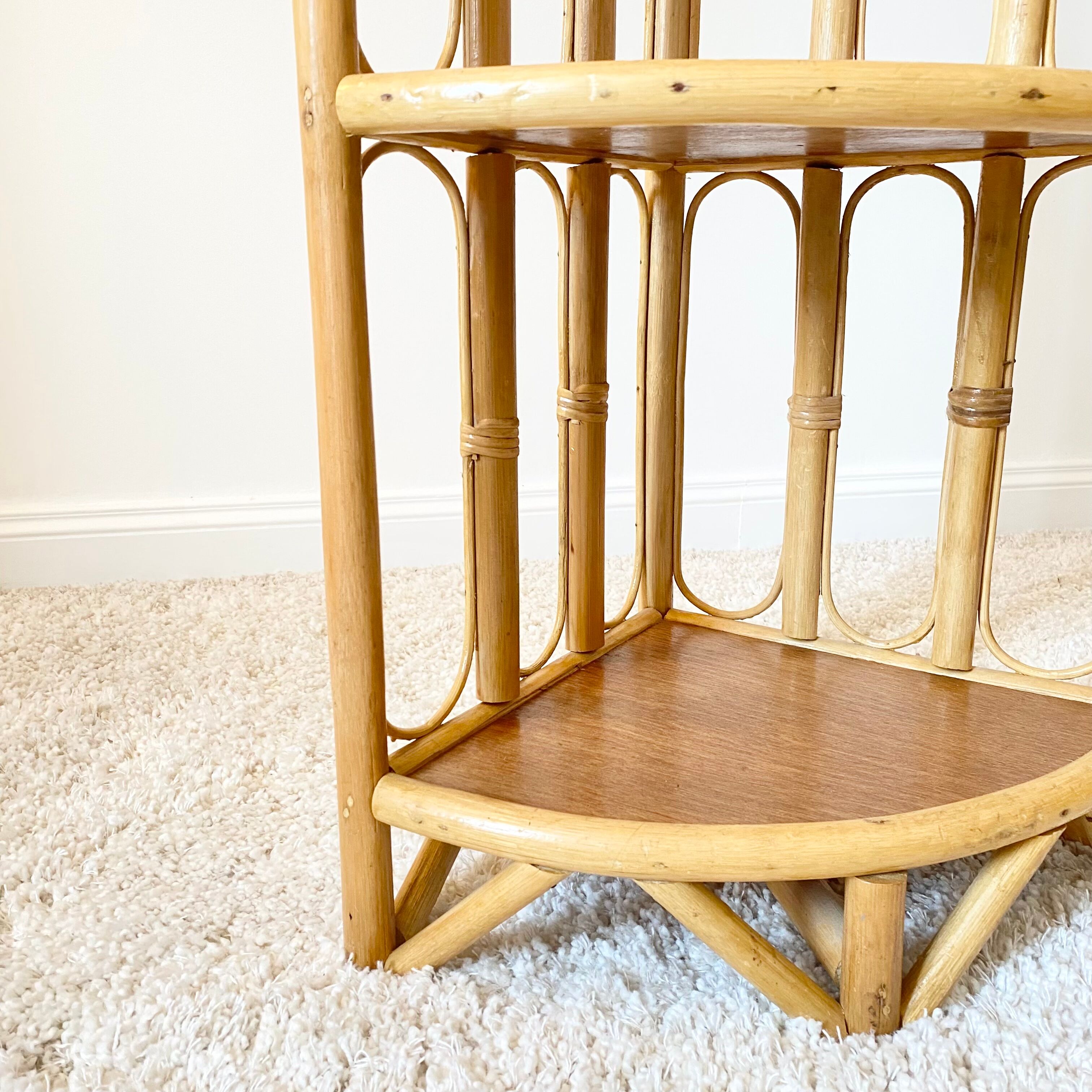 Vintage rattan shelf