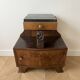 Art Deco bedside table in wood and marble