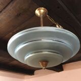 Art Deco pendant lamp in glass period 1930 1940