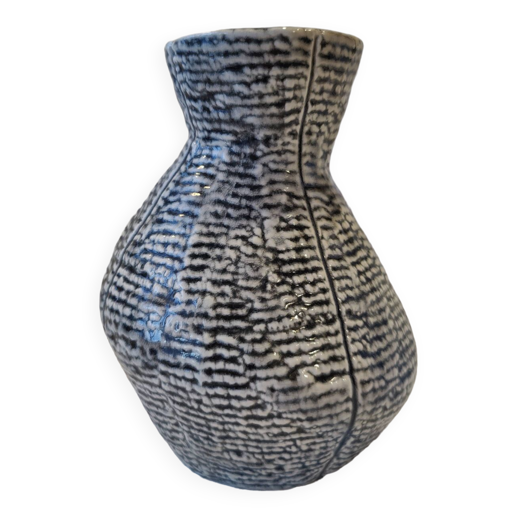 Gray ceramic vase from the 1950s