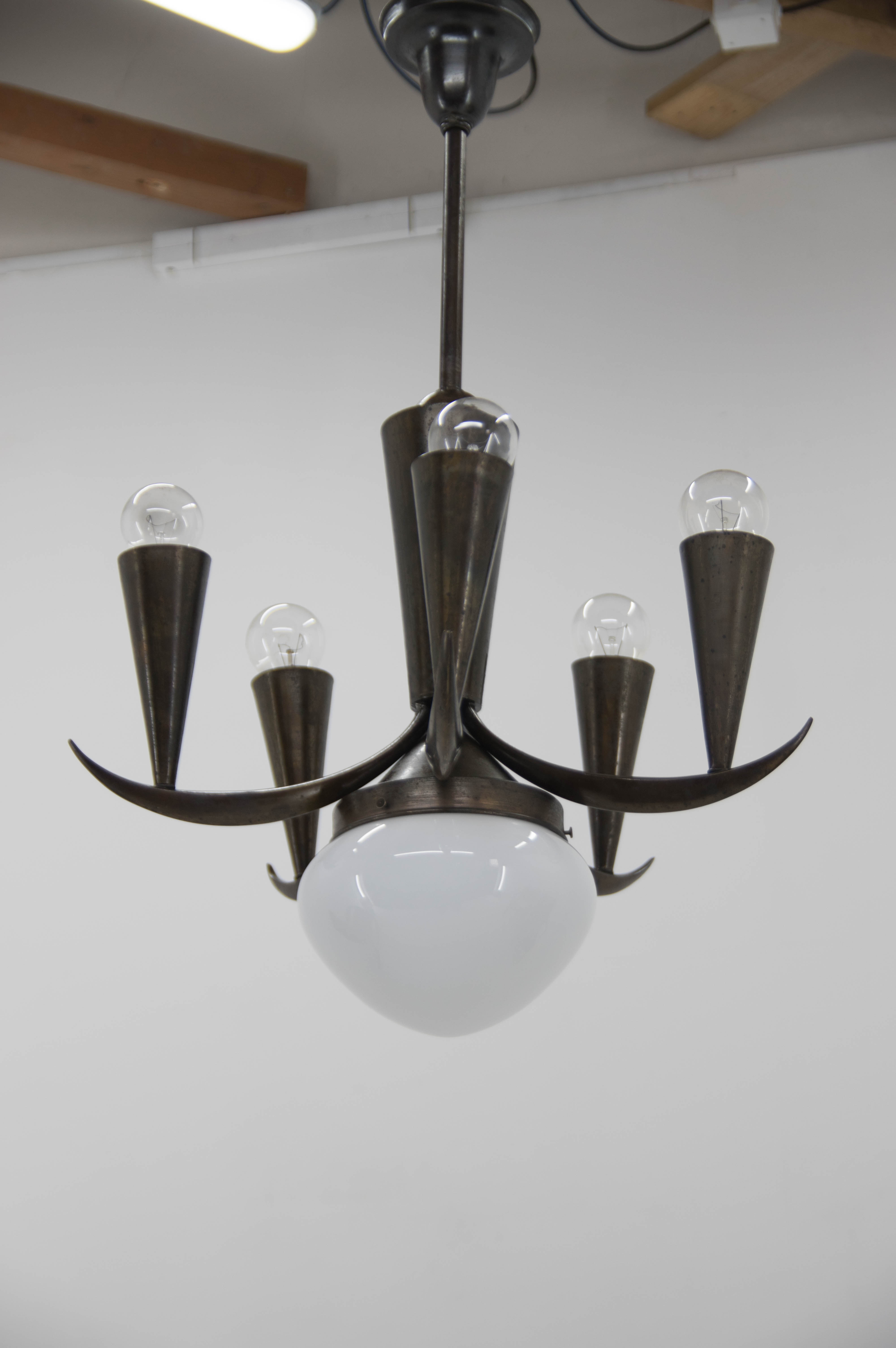 Cubistic Chandelier by IAS, 1910s