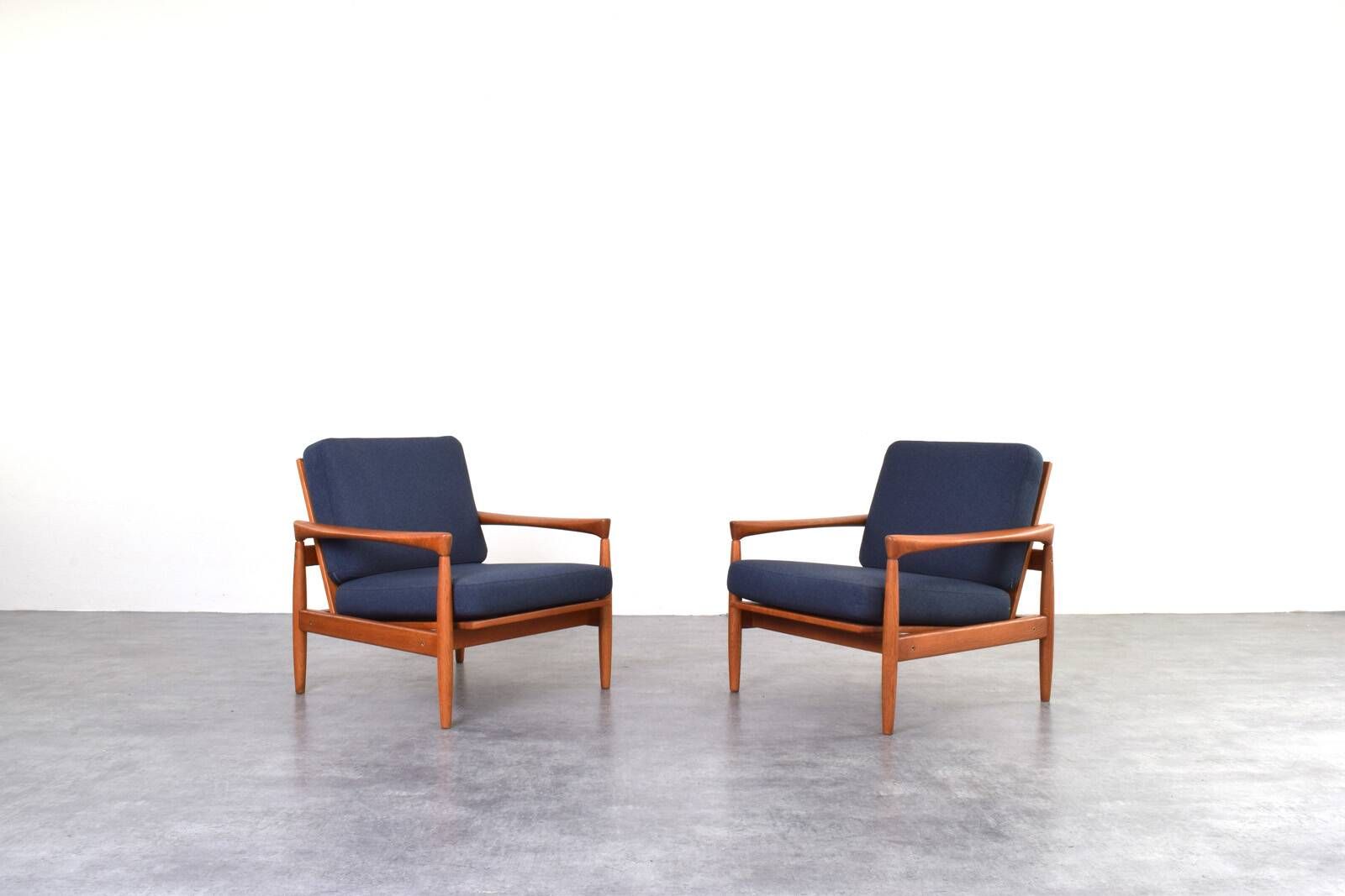 Mid-Century Oak Kolding Armchairs by Erik Wørts for IKEA, 1960s, Set of 2