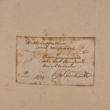 Old oil painting on wood panel / painting of a landscape