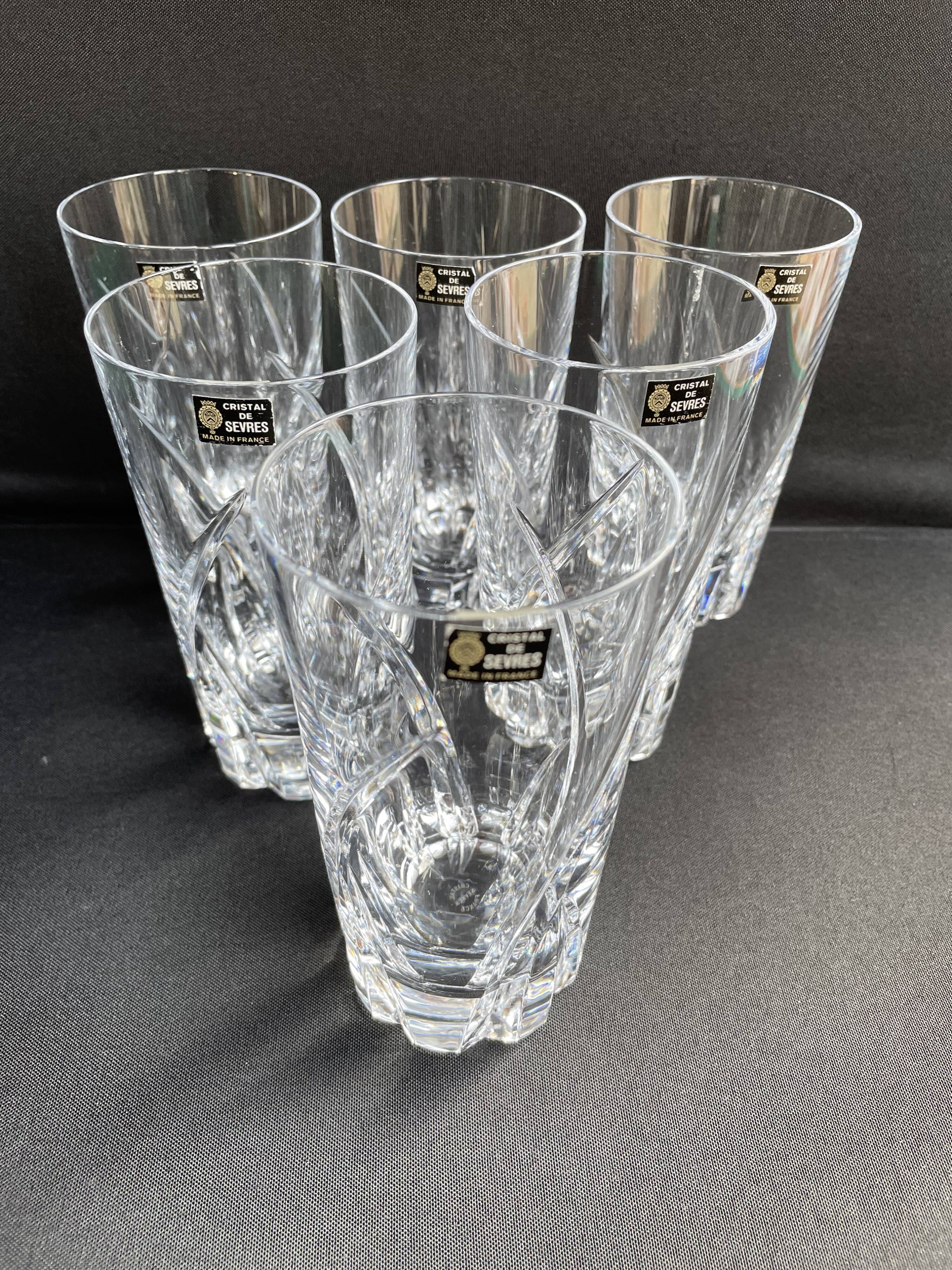 Cristal de Sèvres - Verres à orangeade (6) - Monge