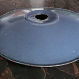 Blue enameled sheet metal lampshade