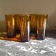 5 amber glasses