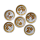 Set of 6 plates, Castellania, yellow flowers
