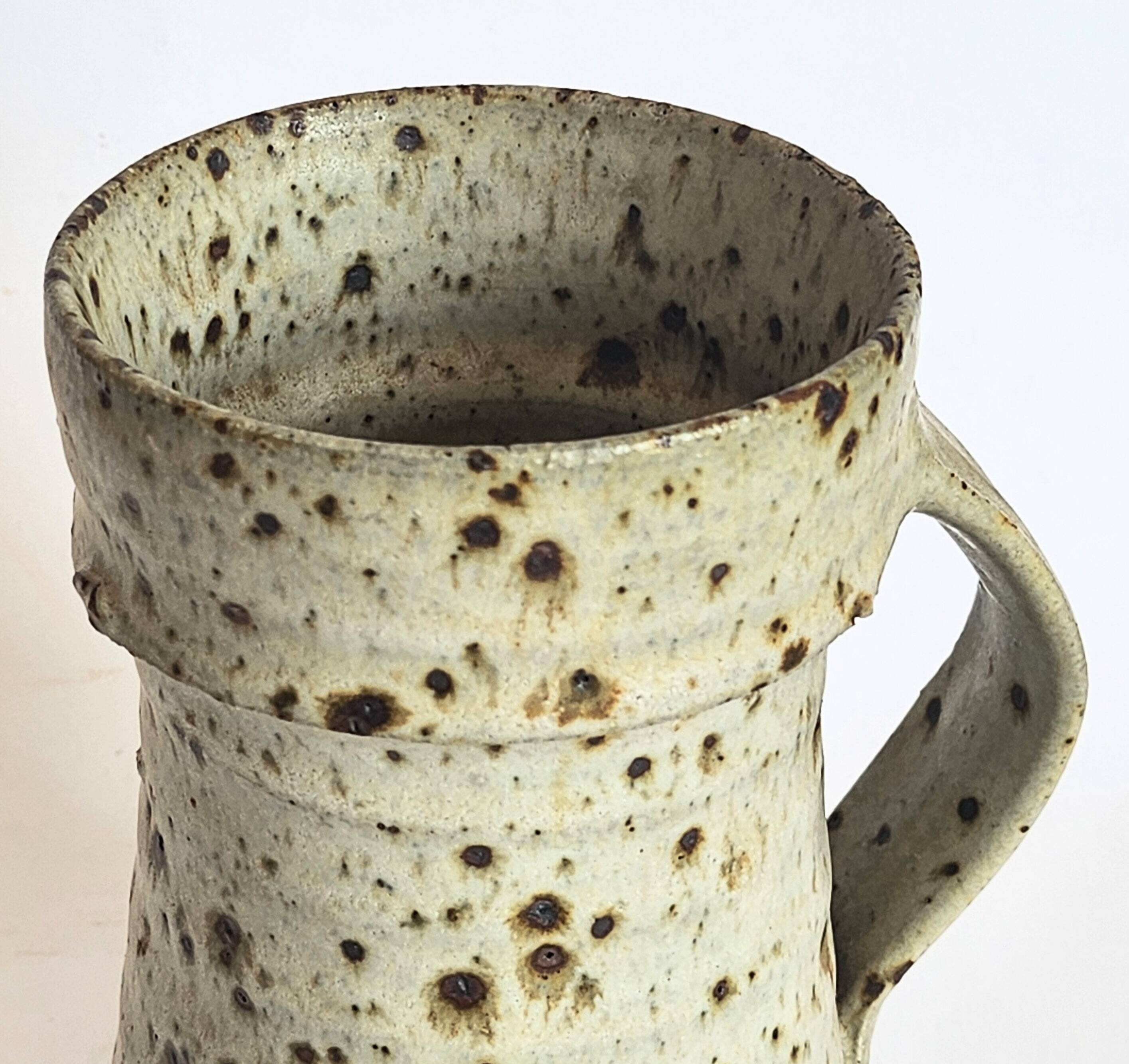 Gustave Tiffoche pyrite stoneware pitcher