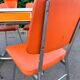 Formica leatherette chair with orange table, vintage 70s Space Age
