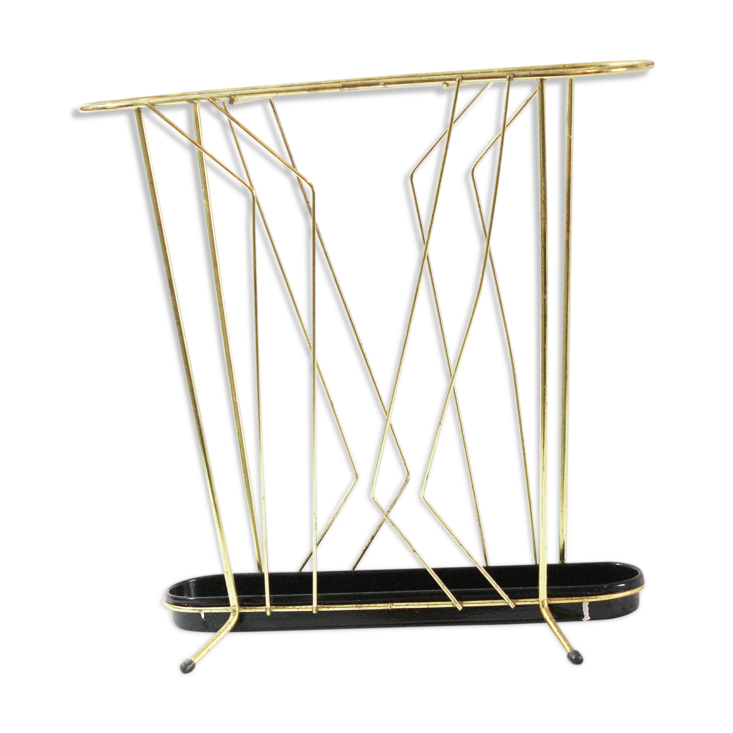 Vintage gold magazine holder 1970