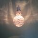 Smoked Murano glass pendant with white spirals, 1970s