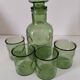 Carafe and matching tumblers in molded glass