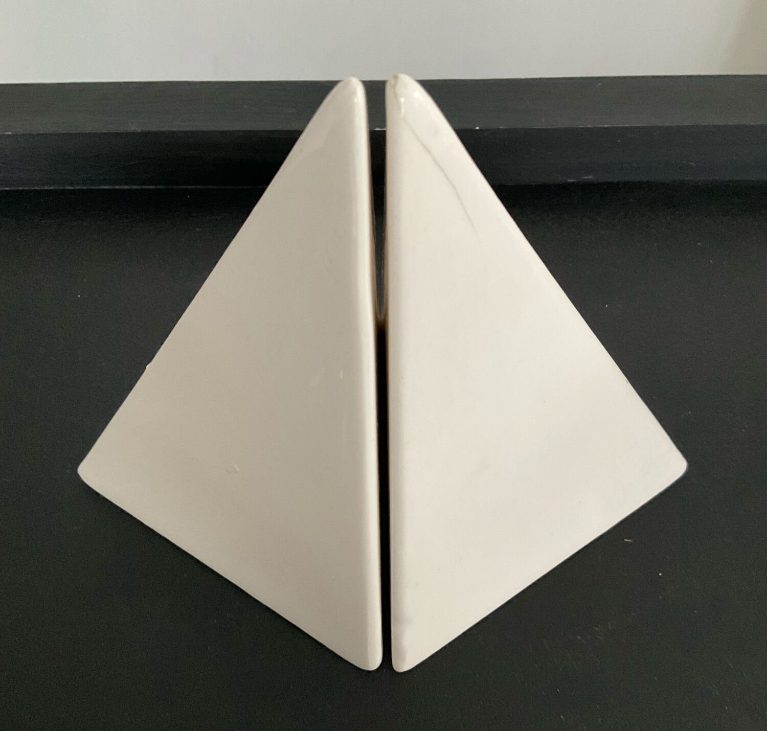 Pair of vintage ceramic bookends 70s