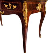 Marquetry and gilded bronze desk signed rinck in paris