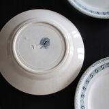 Set of 5 ironstone plates Moulin des Loups & Hamage