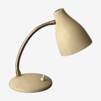 Lampe de bureau vintage des années 50/60 en métal crème