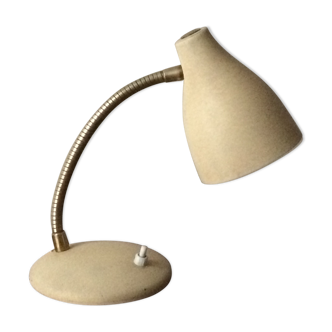 Lampe de bureau vintage des années 50/60 en métal crème