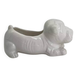 Ceramic dog-shaped planter