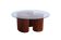 Fir wood and glass table handmade in Morocco