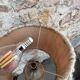 Enamelled sandstone lamp from the 1950s