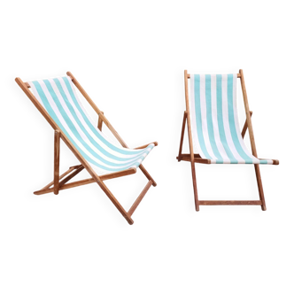 Pair of vintage Chilean deckchairs