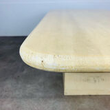 Rectangular travertine coffee table
