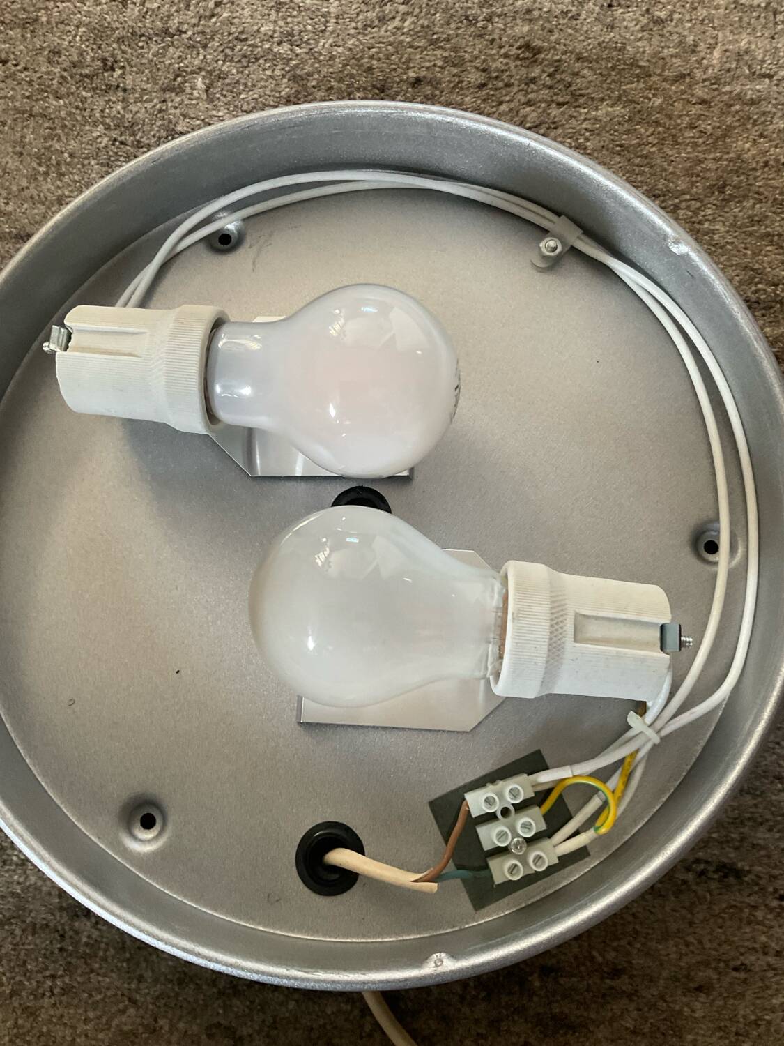 Vintage frosted glass wall or ceiling light